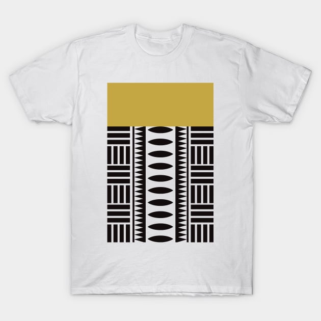 African Modern Abstract Ethnic Pattern T-Shirt by Inogitna Designs